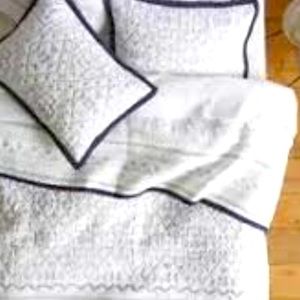 Anthropologie Embroidered Quilt